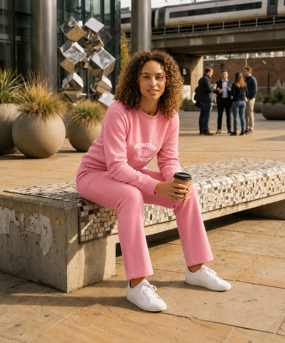 Hamster London Great British Excellence Sweatshirt & Lowers Set Pink