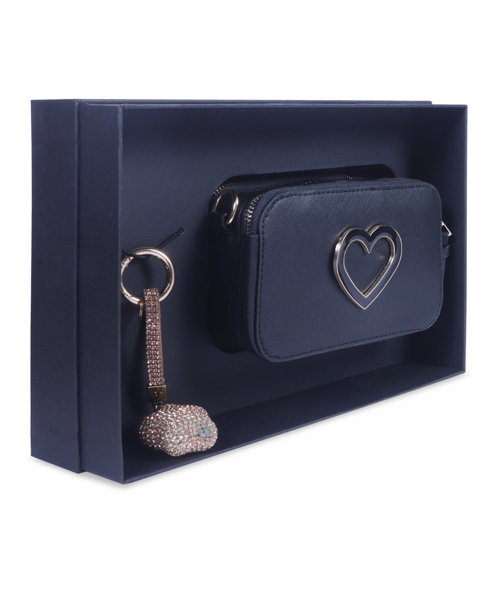 Hamster London Black Twist Sling & Charm Gift Box Set