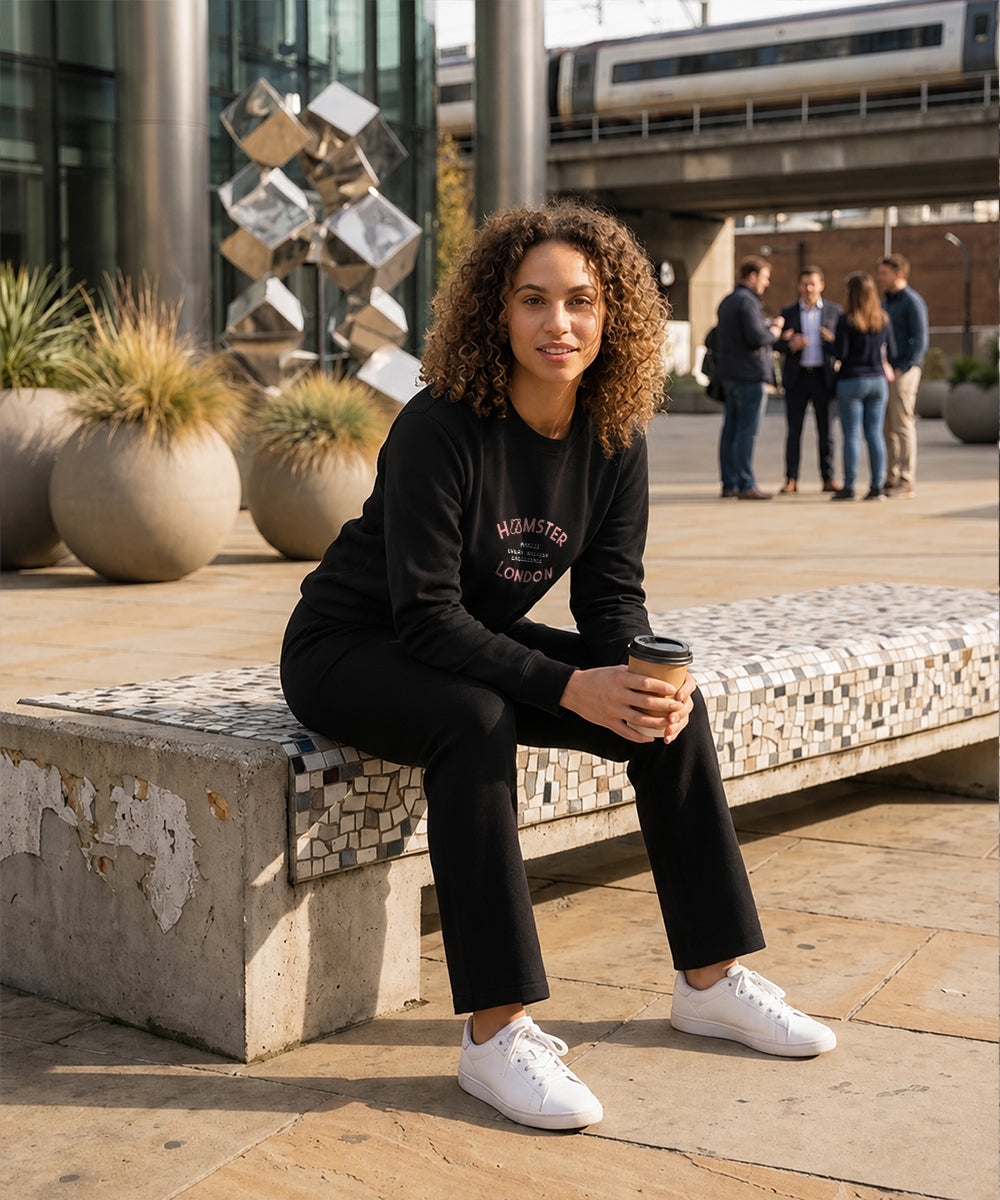 Hamster London Great British Excellence Sweatshirt Co-ord Set Black