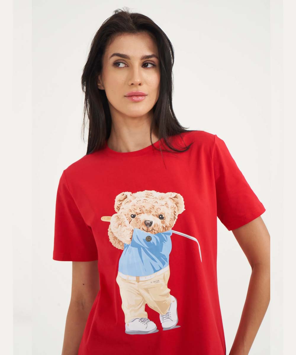 Hamster London Ted H Golden Swing T-shirt Red