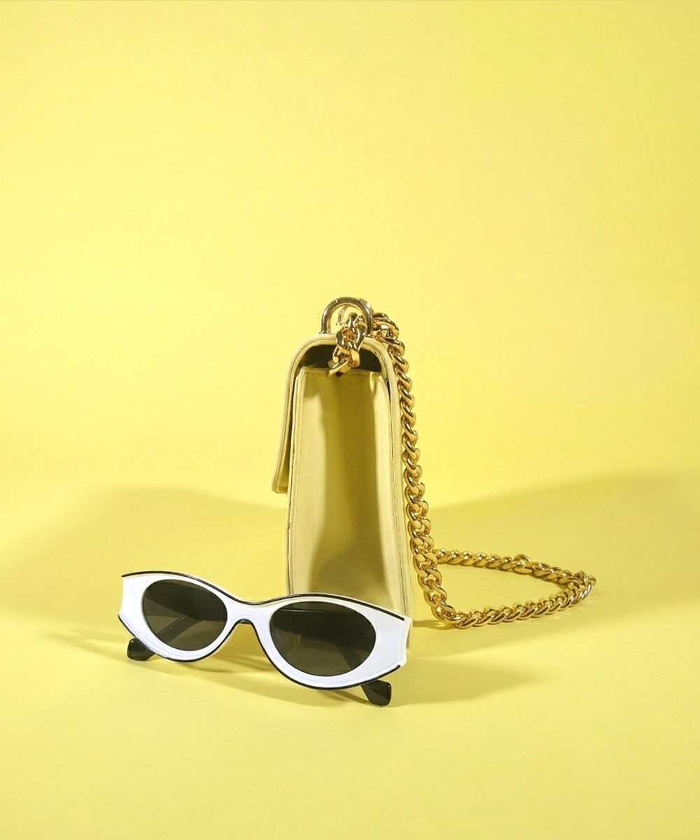 Hamster London Pastel Promise Sling Bag Yellow & Premium Sunglasses Gift Box Set