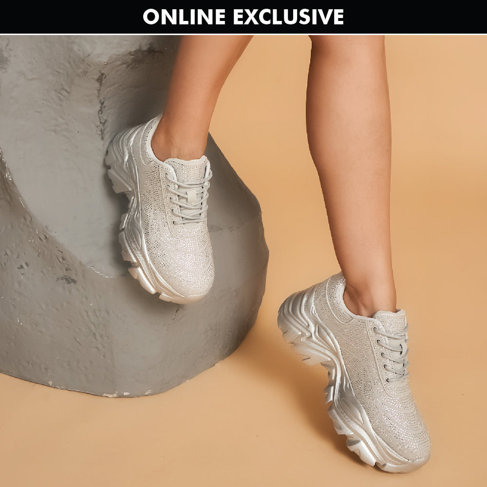 Hamster London Crystal Silver Sneakers