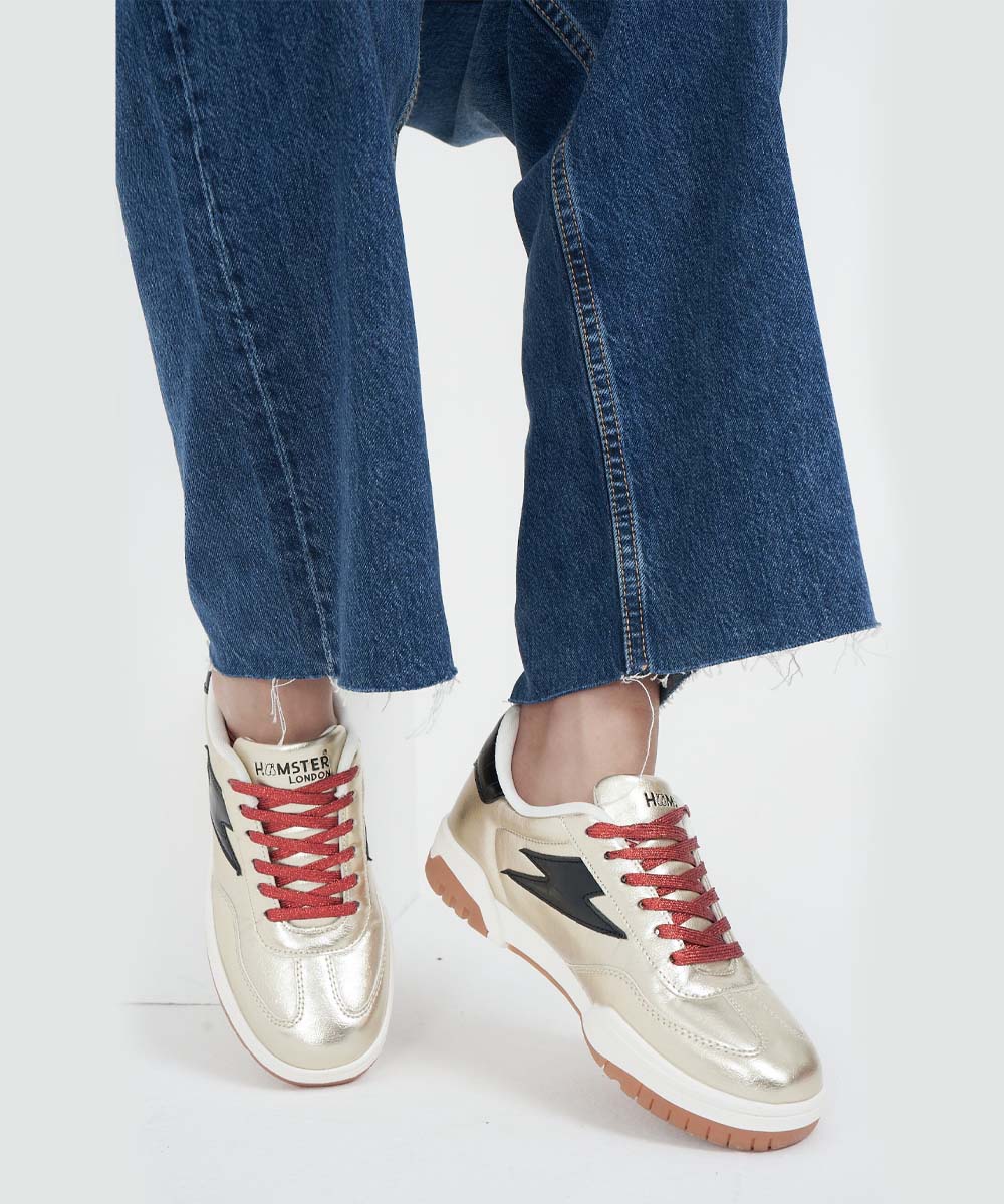 Hamster London Lighting Gold Sneakers