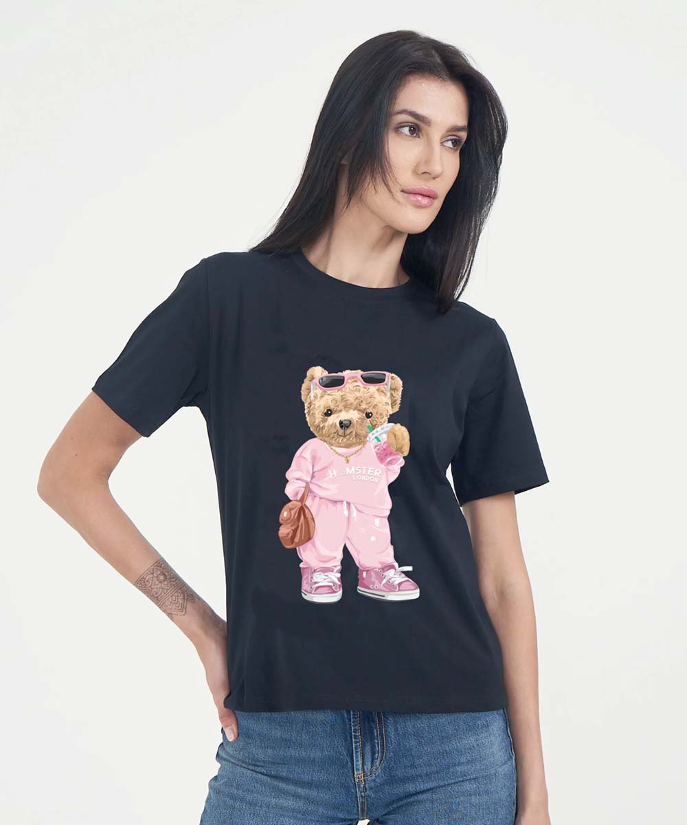 Hamster London Ted H Coffee Run T-Shirt Black