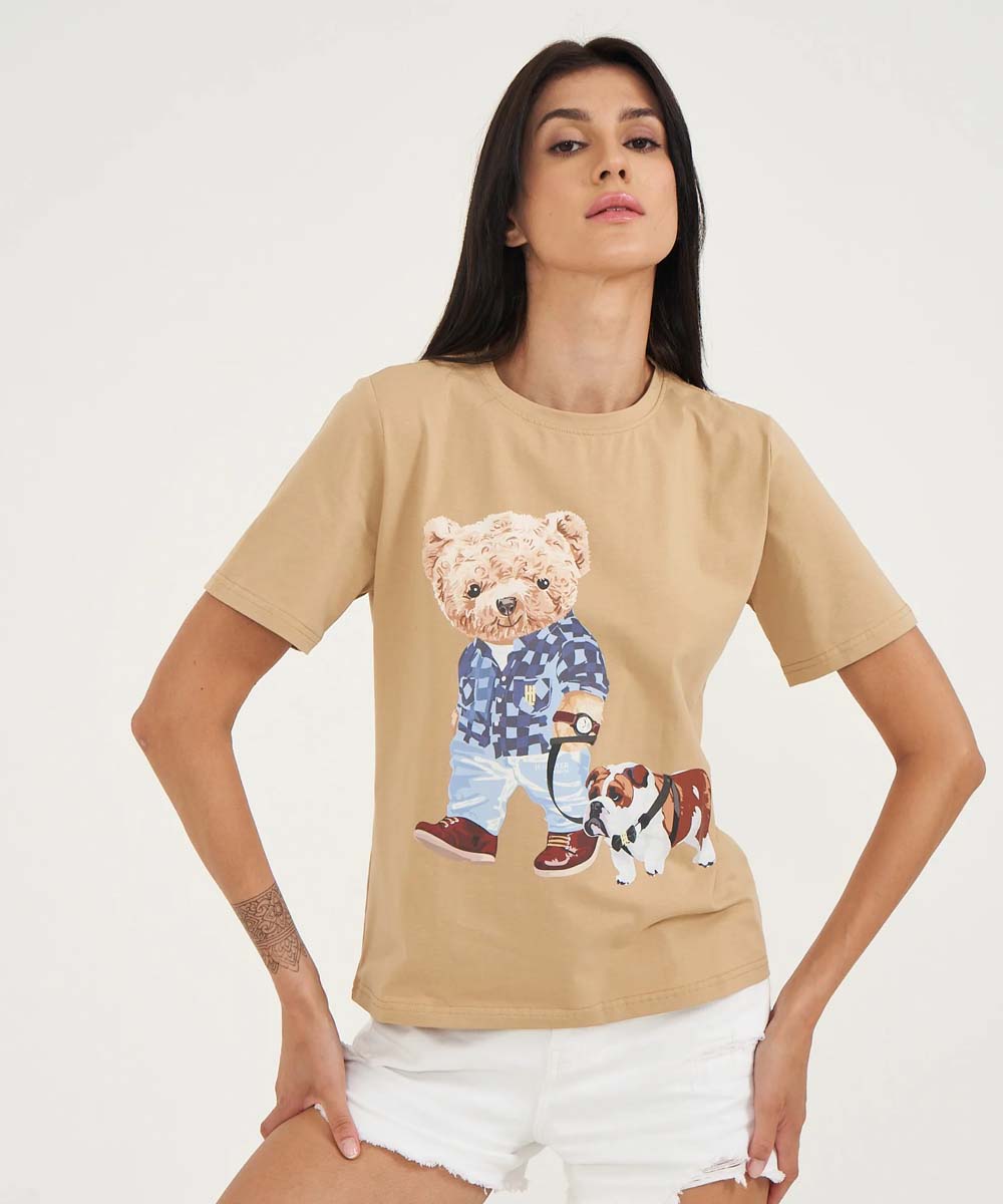 Hamster London Ted H's Best Friend T-Shirt Beige