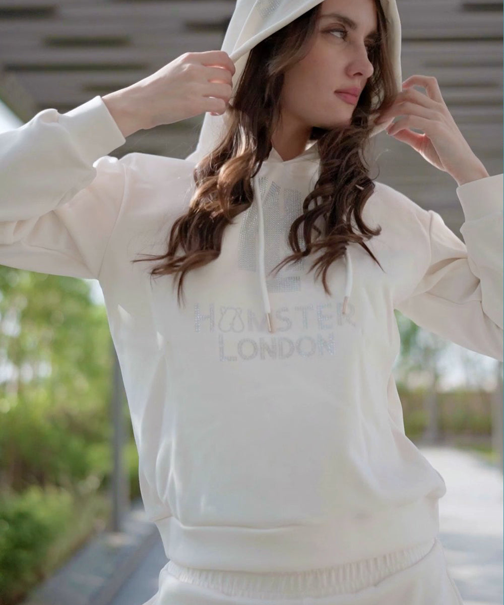 Hamster London Kolo Hoodie & Lower Co-ord Set – White