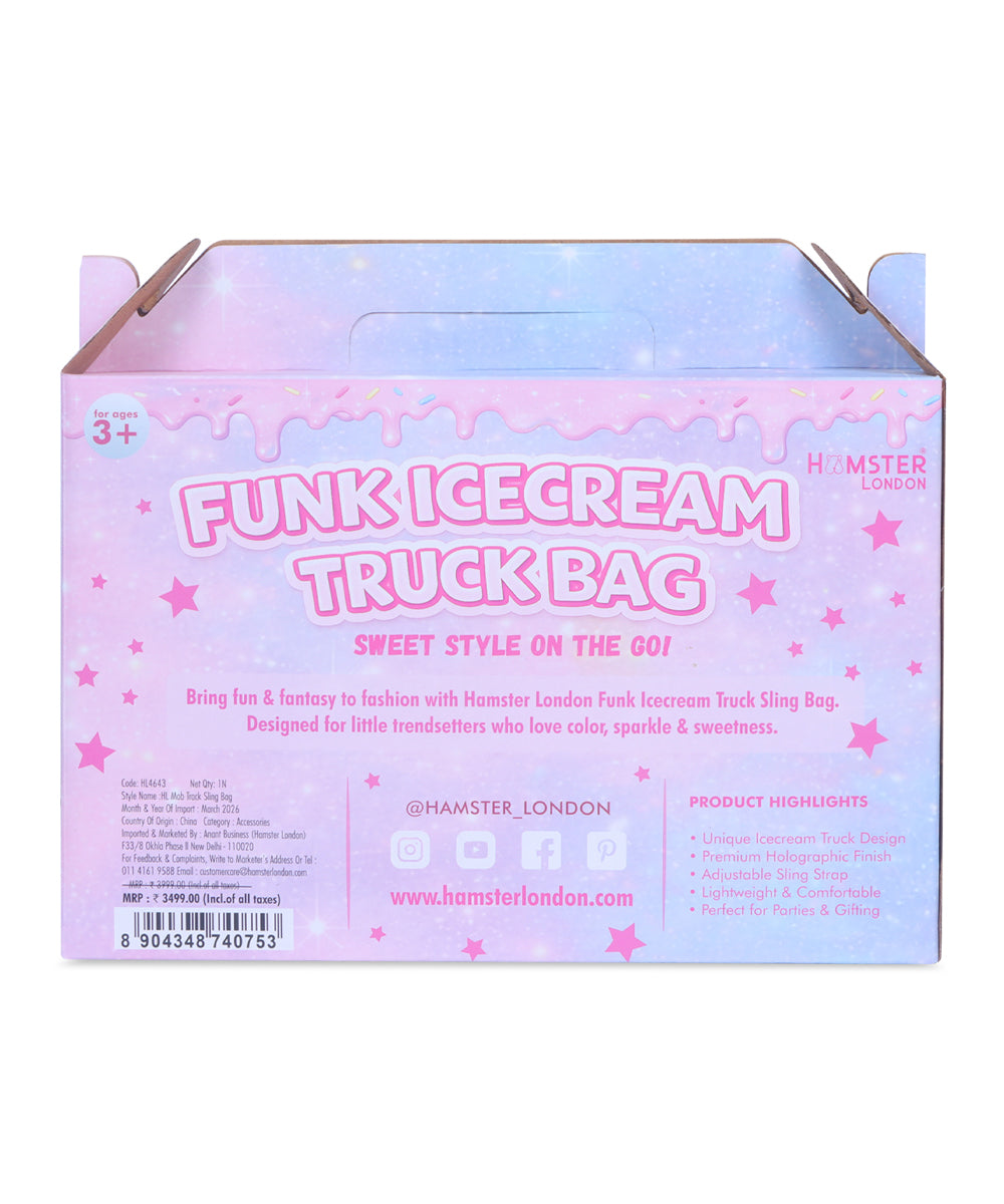Hamster London Funk Icecream Truck Sling Bag With Gift Box