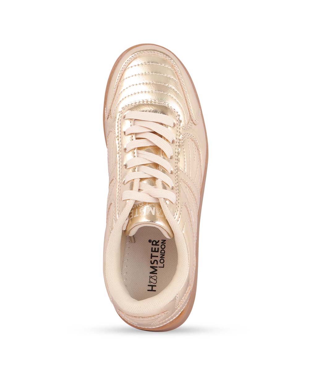 Hamster London Haven Kicker Party Gold Sneakers