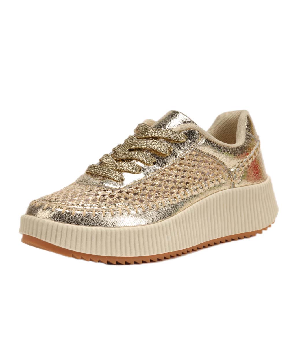Hamster London Marcella Mesh Gold Party Sneakers