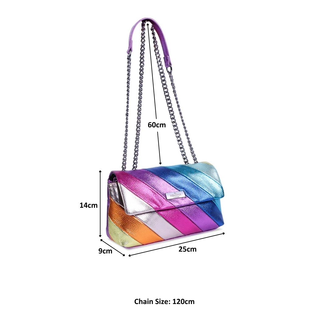 Hamster London Beverley Rainbow Wave Handbag