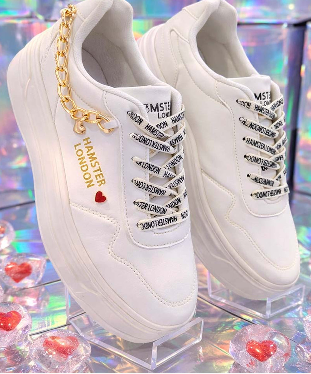 Hamster London Marcella Classic White Party Sneakers