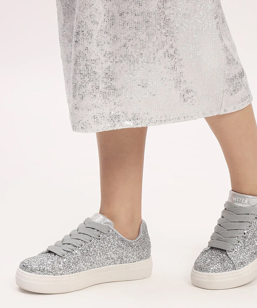 Hamster London Mousehole Silver Party Sneakers