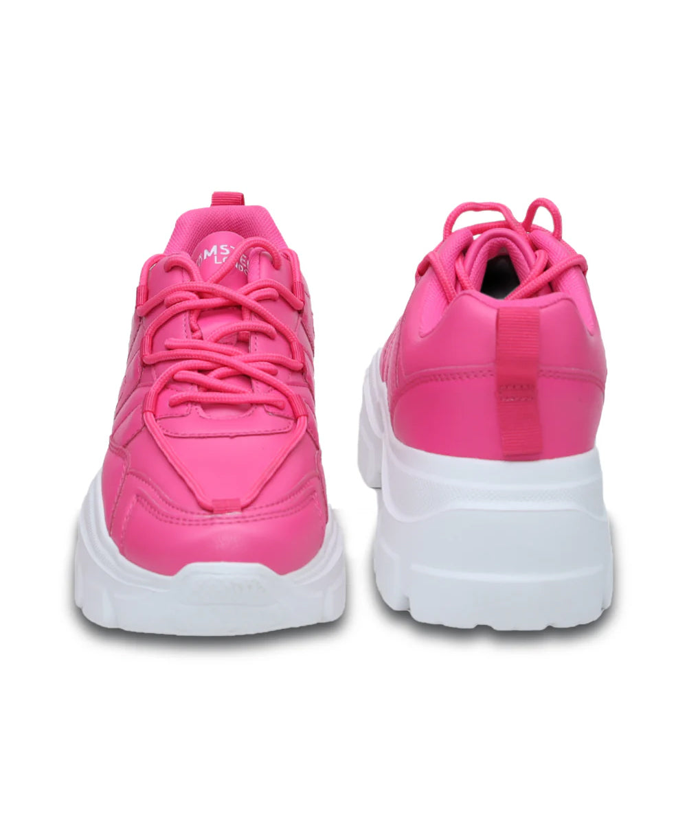 Hamster London Mousehole Hot Pink Party Sneakers