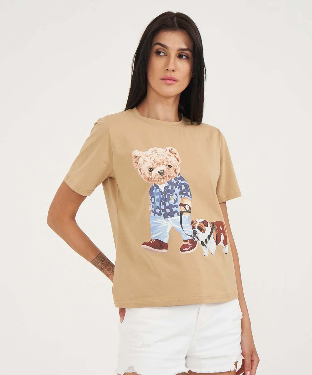 Hamster London Ted H's Best Friend T-Shirt Beige