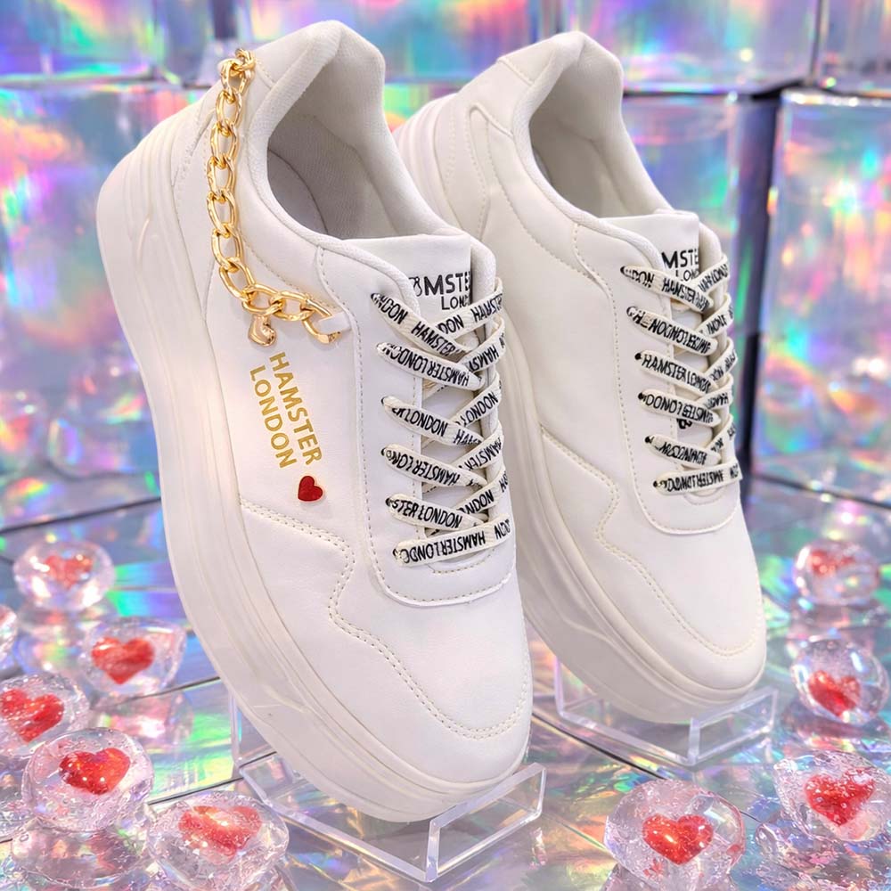 Hamster London Marcella Classic White Party Sneakers