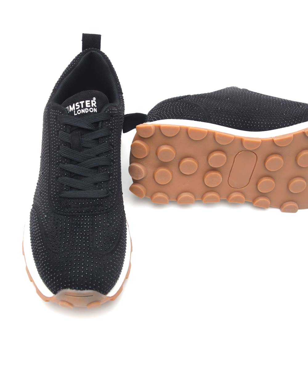 Hamster London Love Stone Black Sneakers