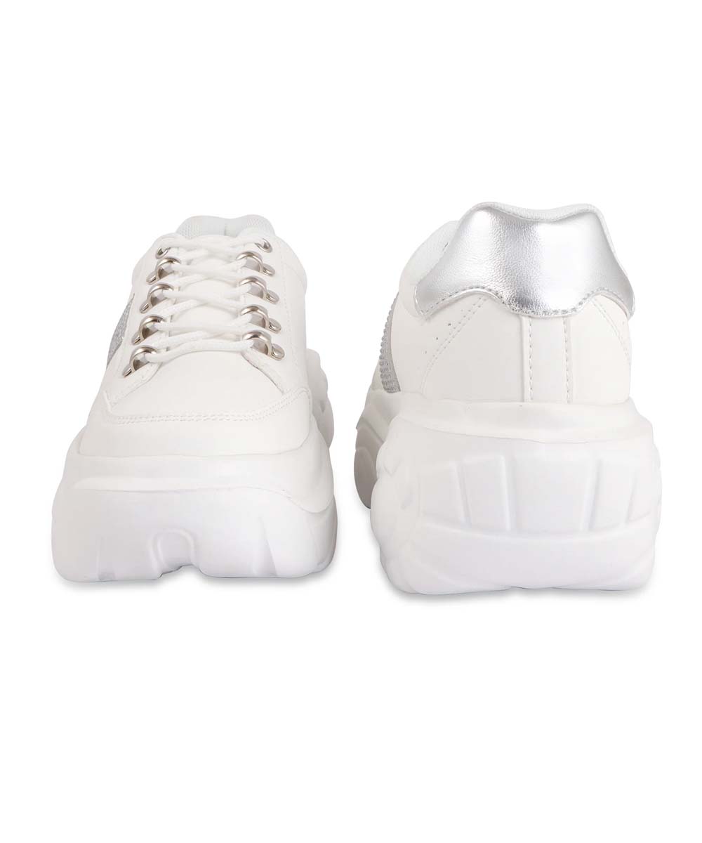 Hamster London Heli Silver Stripe Party Sneakers