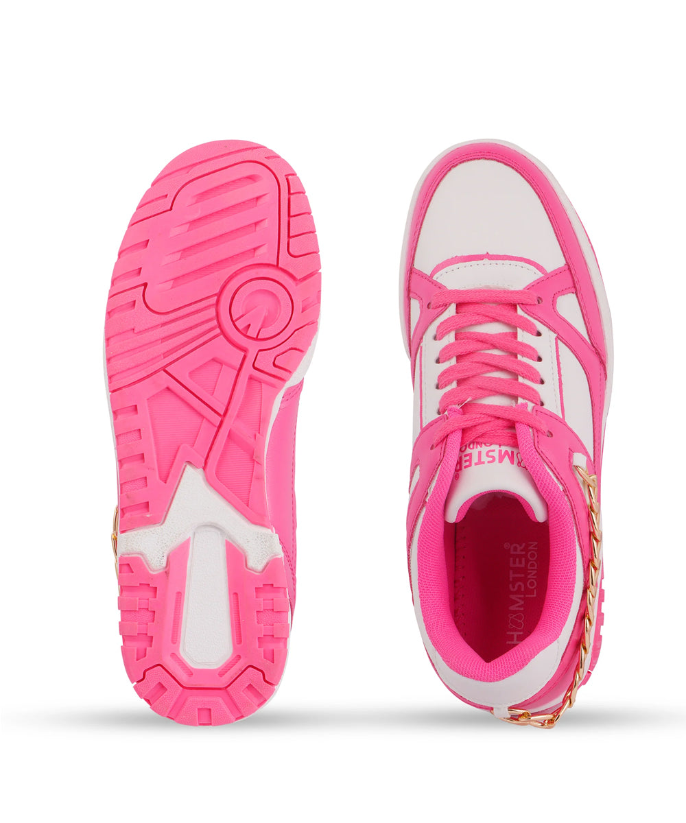 Hamster London Haven Pink Party Sneakers