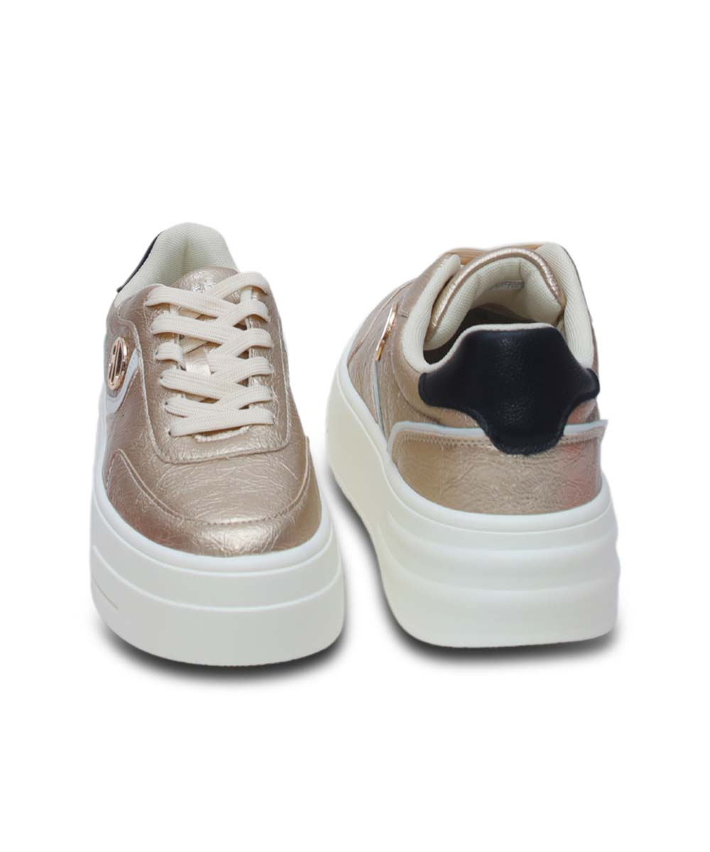 Hamster London Metallic Motion Gold Sneakers