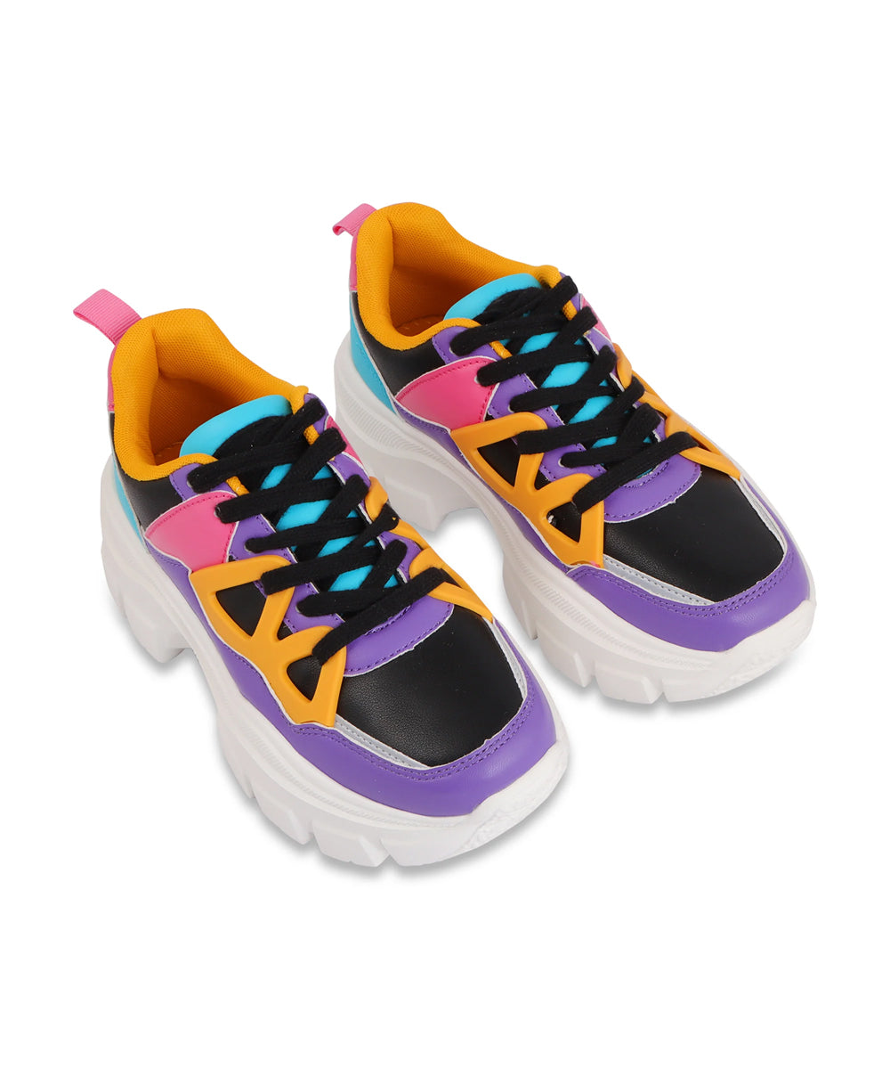 Hamster London Marcella Party Retro Purple Sneakers