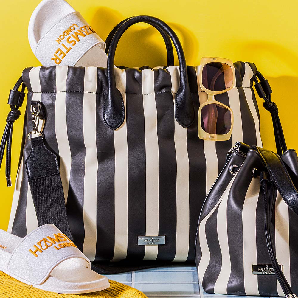 Hamster London Urban Eden Ella Tote Bag Black/White