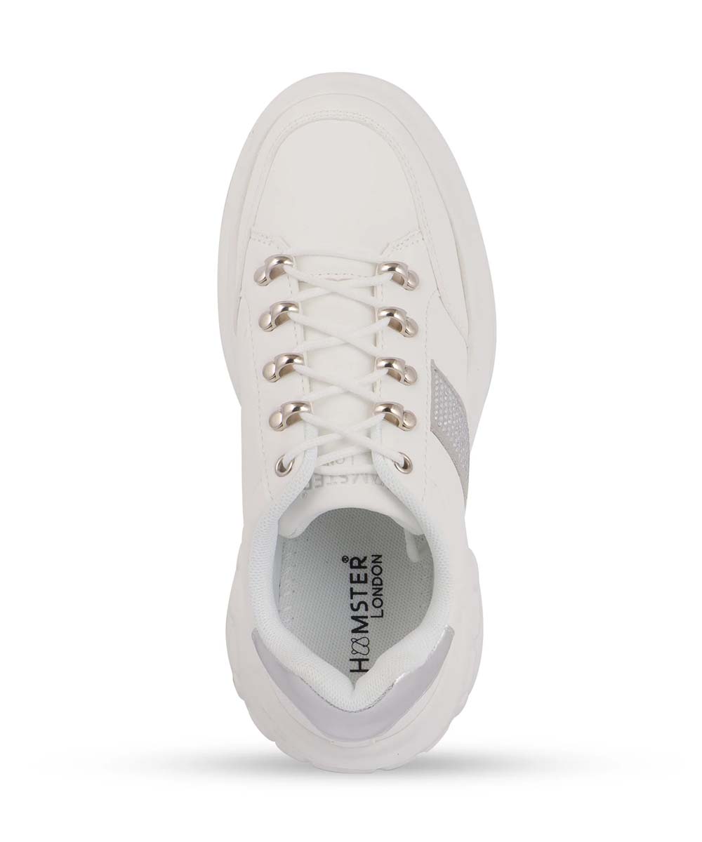 Hamster London Heli Silver Stripe Party Sneakers