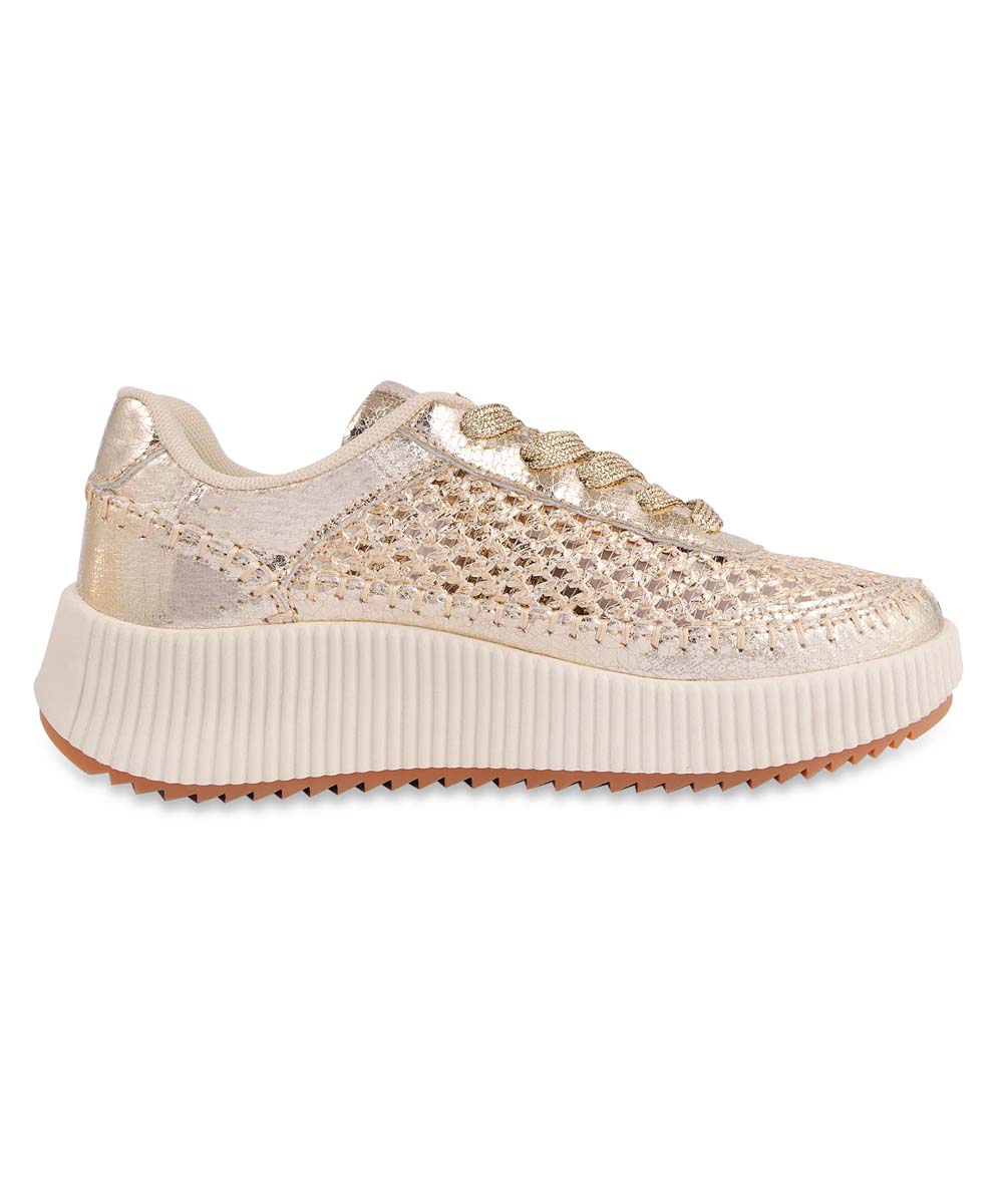 Hamster London Marcella Mesh Gold Party Sneakers