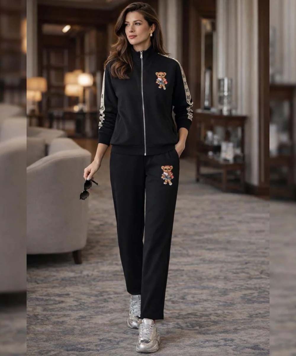 Hamster London Ted H Zipper Jacket & Lower Cord Set Black