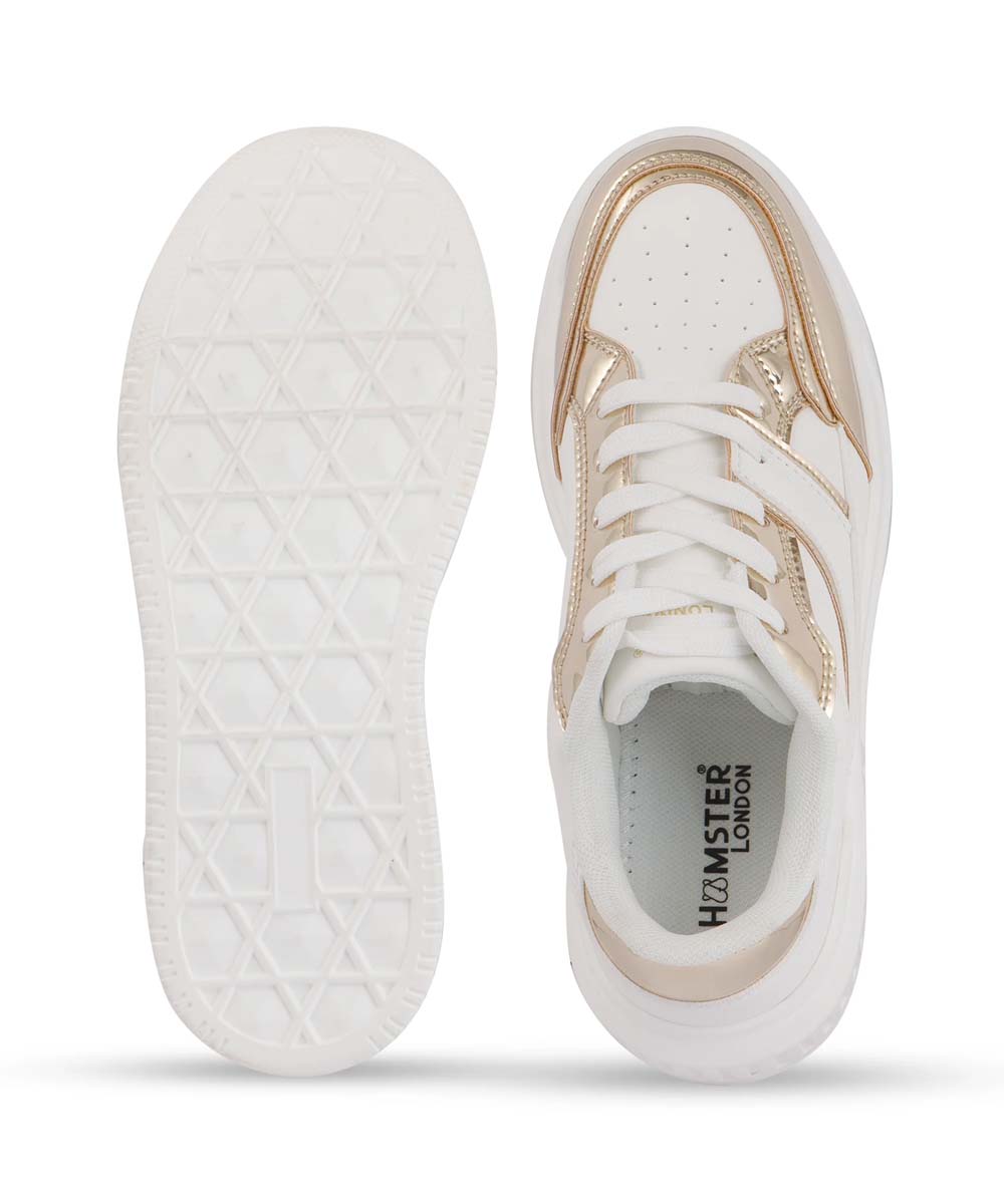 Hamster London Haven Party Gold Sneakers