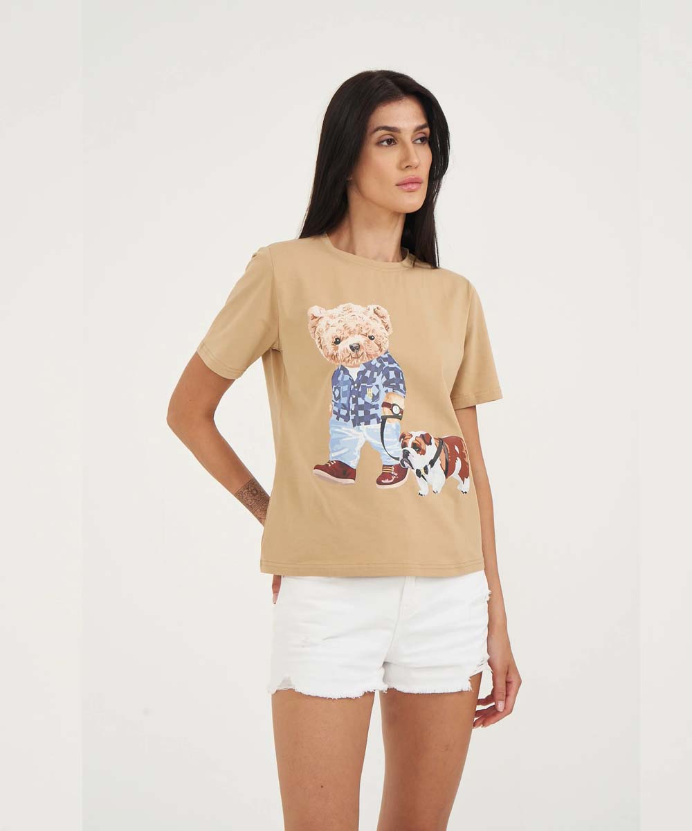 Hamster London Ted H's Best Friend T-Shirt Beige