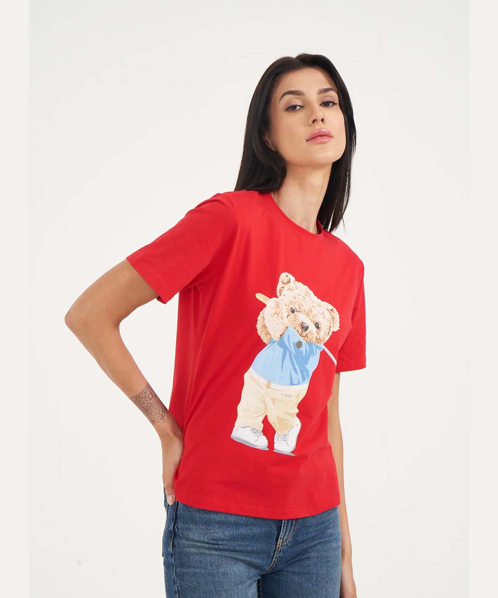 Hamster London Ted H Golden Swing T-shirt Red