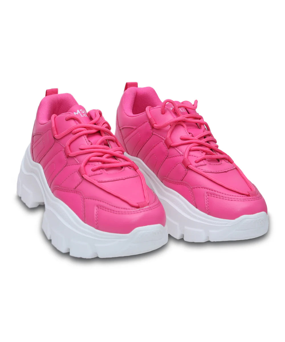 Hamster London Mousehole Hot Pink Party Sneakers