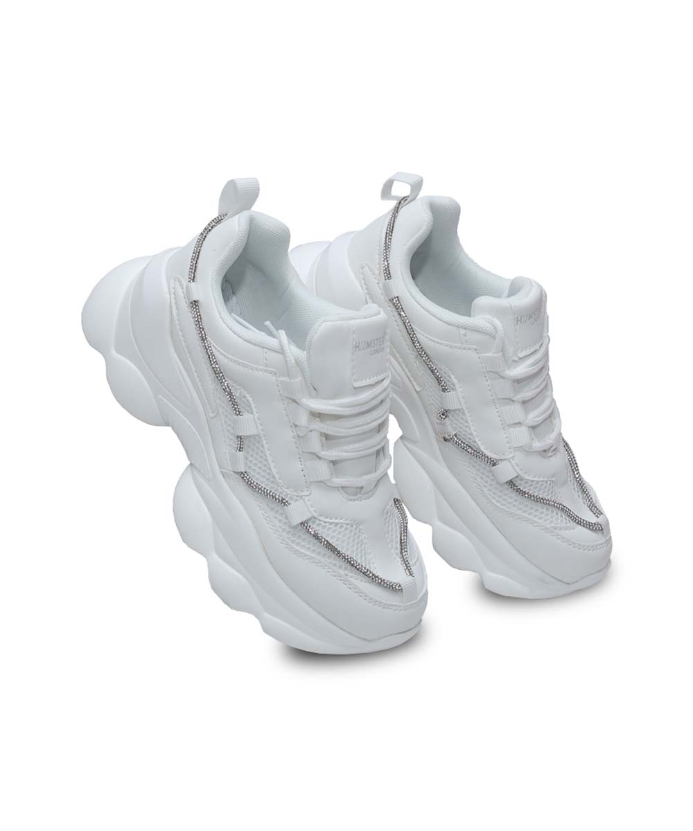 Hamster London Mousehole All White Party Sneakers