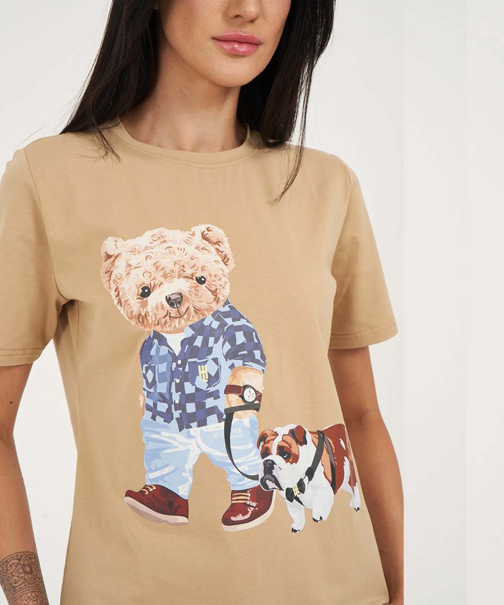 Hamster London Ted H's Best Friend T-Shirt Beige