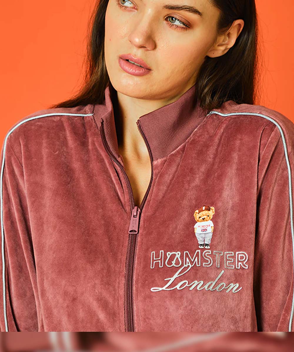 Hamster London Ted H Velvet Zipper Coord Set