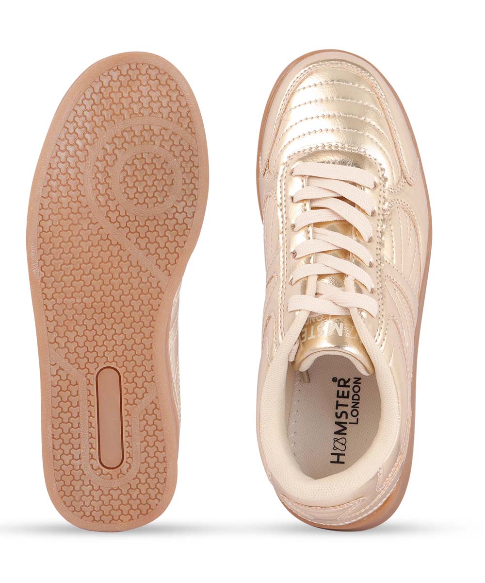 Hamster London Haven Kicker Party Gold Sneakers
