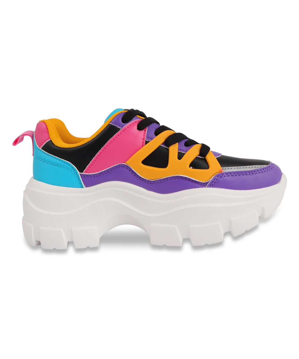 Hamster London Marcella Party Retro Purple Sneakers