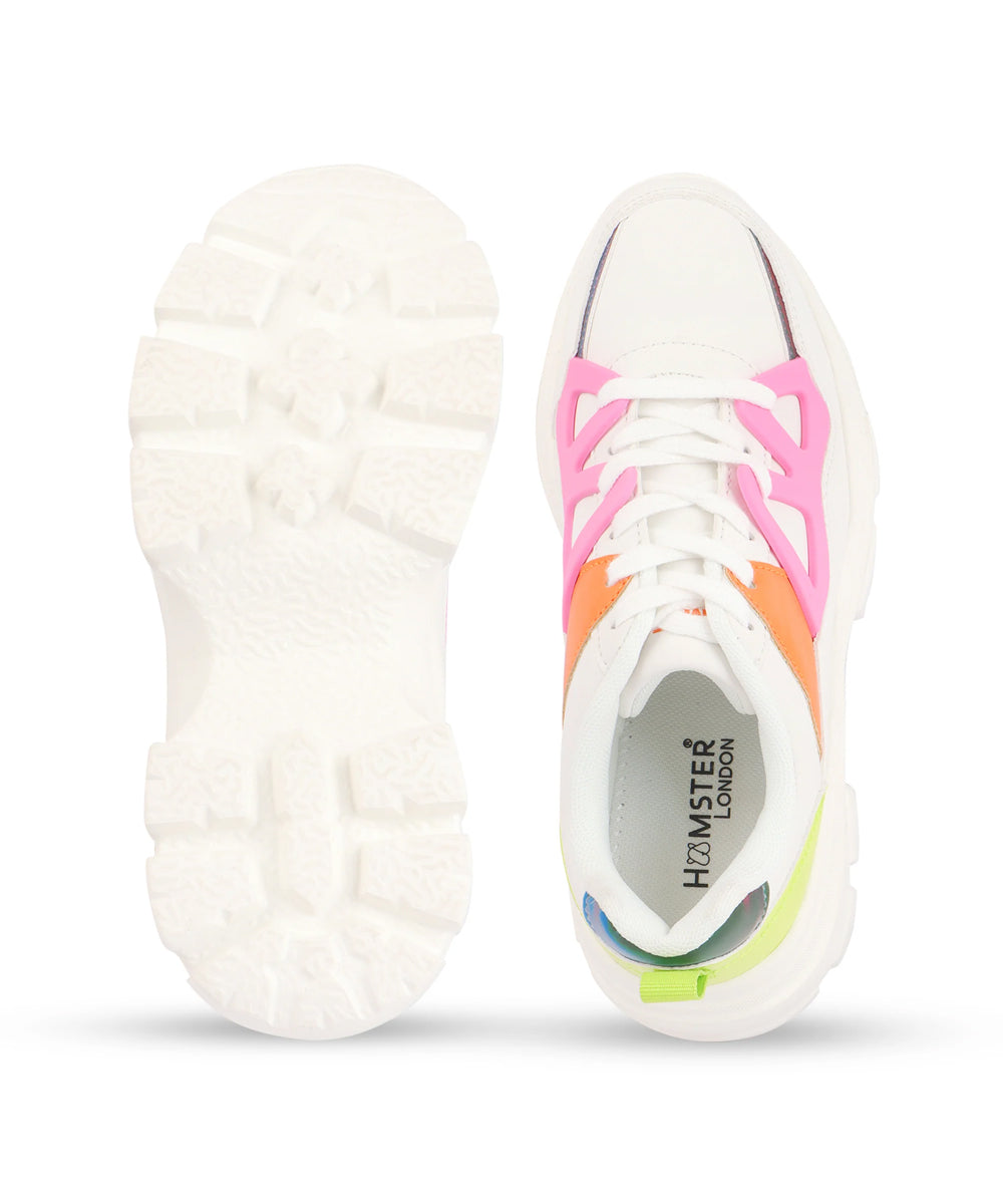 Hamster London Marcella Retro White Party Sneakers