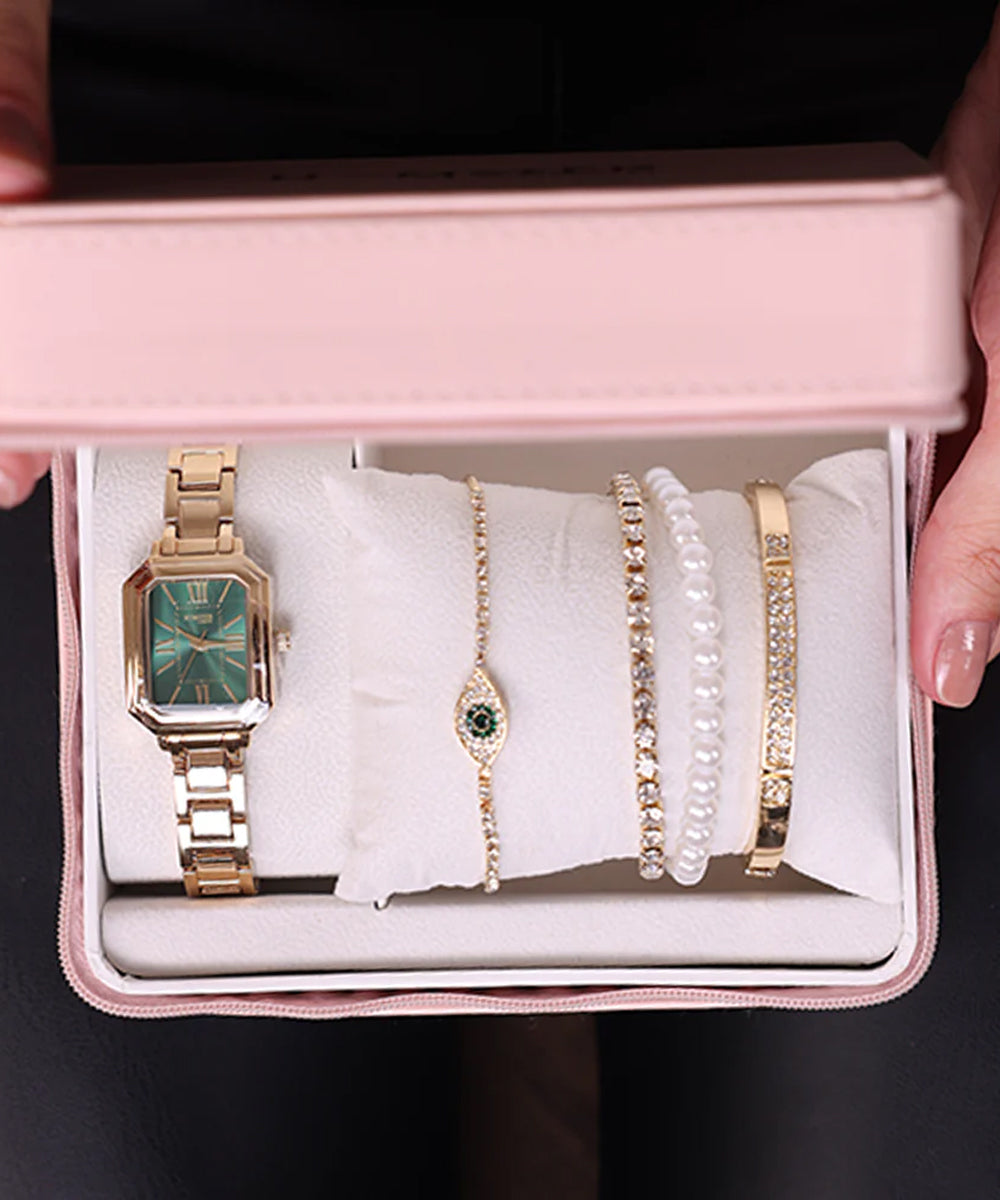 Hamster London Morning Star Women Green Gold Watch