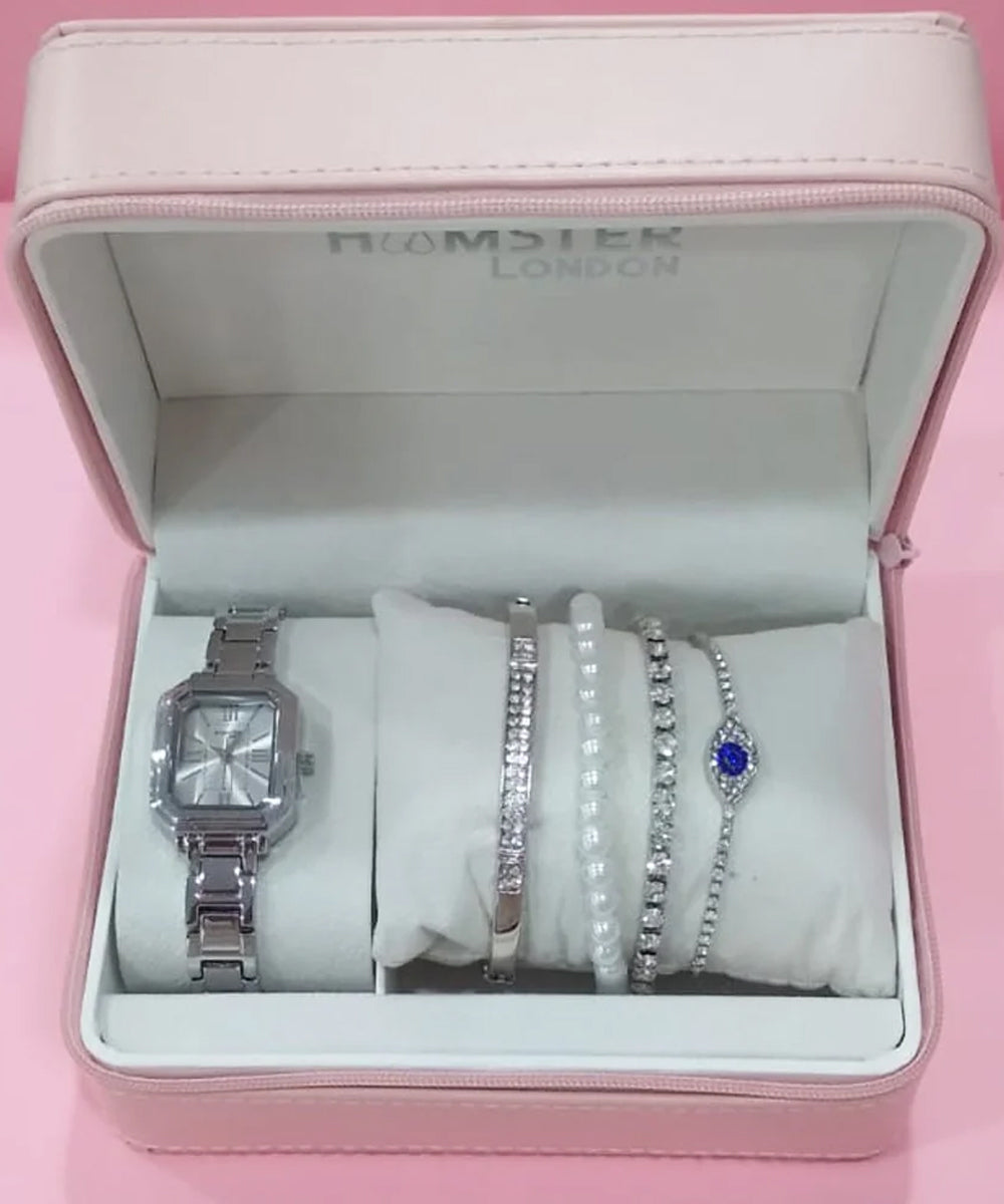 Hamster London Morning Star Women Silver Watch