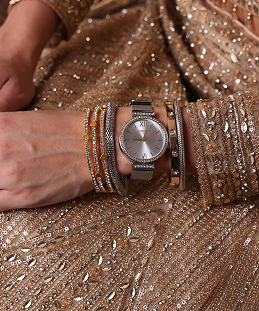 Hamster London Evening Star Women Silver Watch