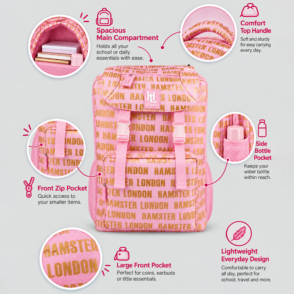 Hamster London Insider Jumbo Backpack Pink 18inch