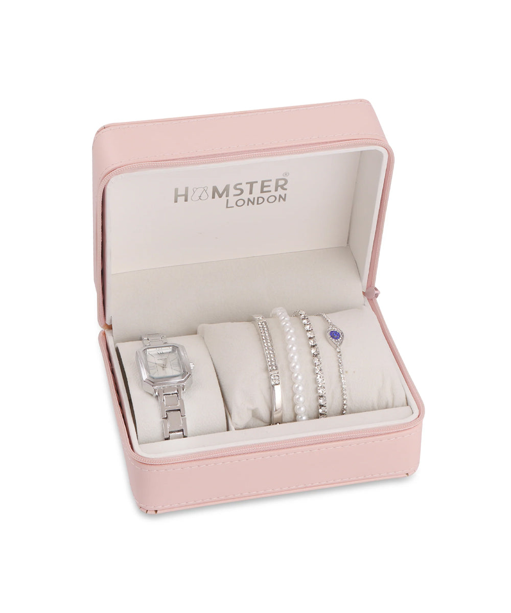 Hamster London Morning Star Women Silver Watch