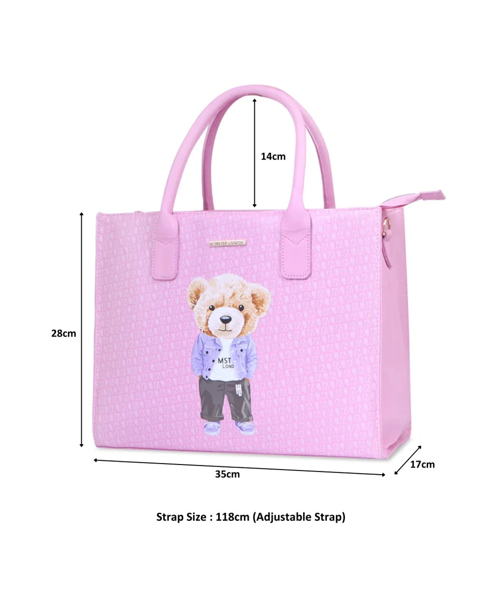 Hamster London Ted H Limited Edition Book Tote Light Pink