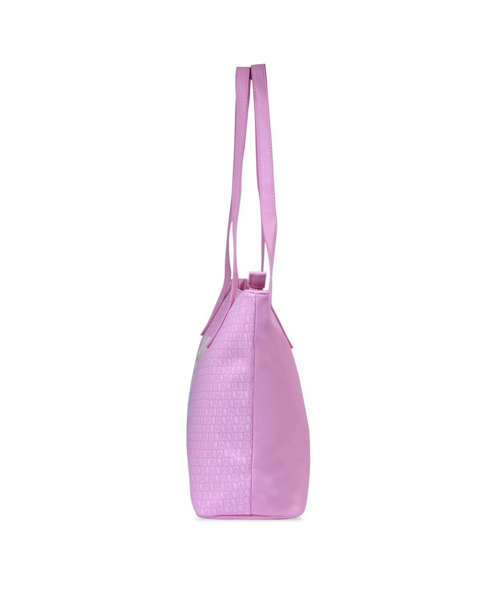 Hamster London Ted H Limited Edition Top Zip Tote Bag Light Pink