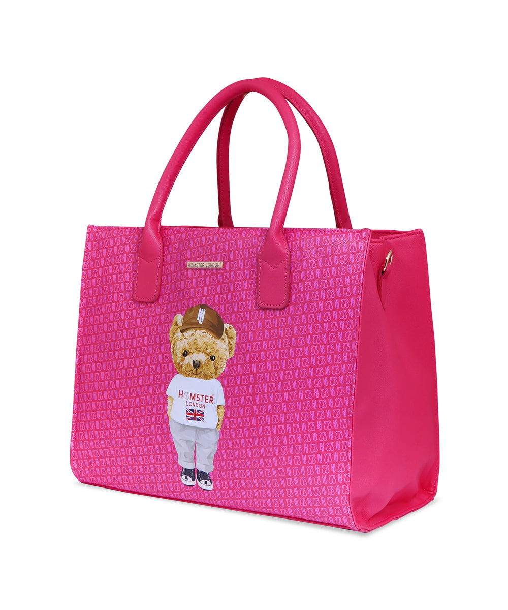 Hamster London Ted H Limited Edition Book Tote Hot Pink