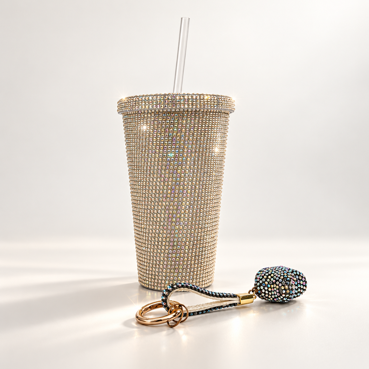 Hamster London Crystal Gem Bottle With Charm Gold 500 ml
