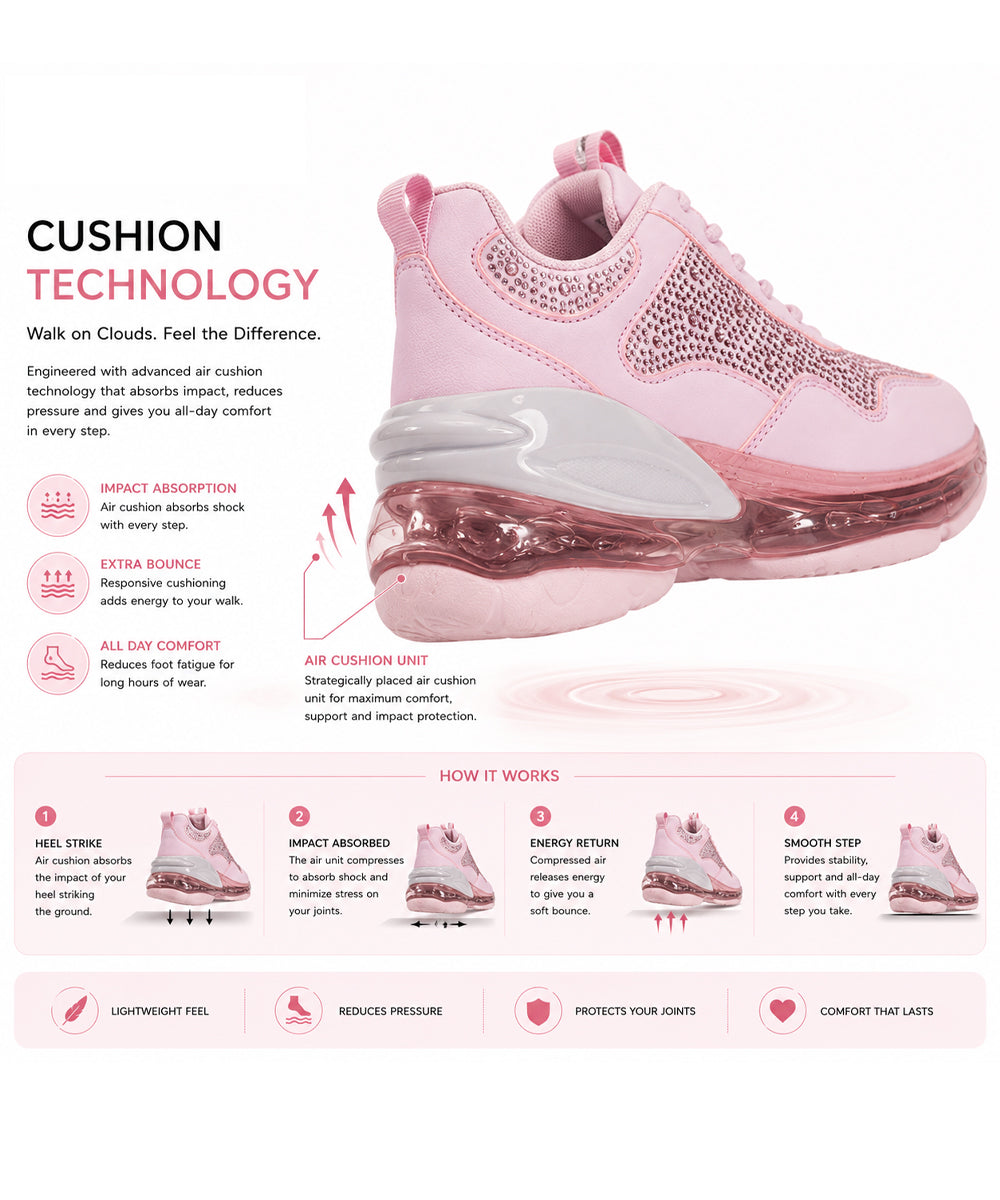 Hamster London Marcella Powder Pink Party Sneakers
