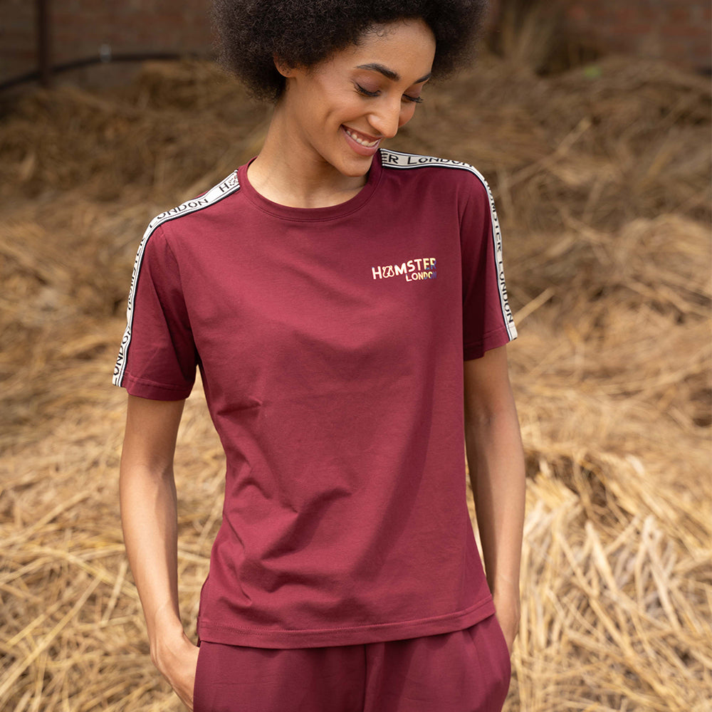 Hamster London Fashionista Tape Co-ord set Maroon