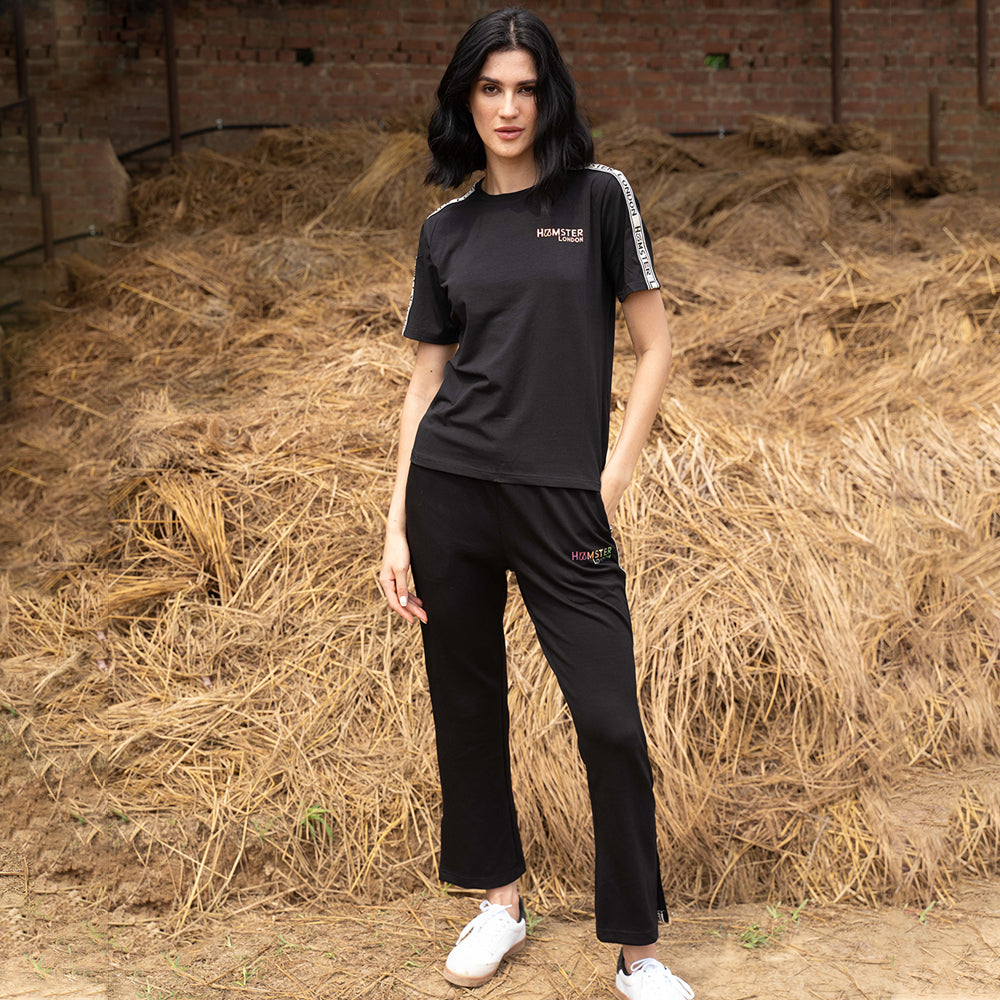 Hamster London Fashionista Tape Co-ord set Black